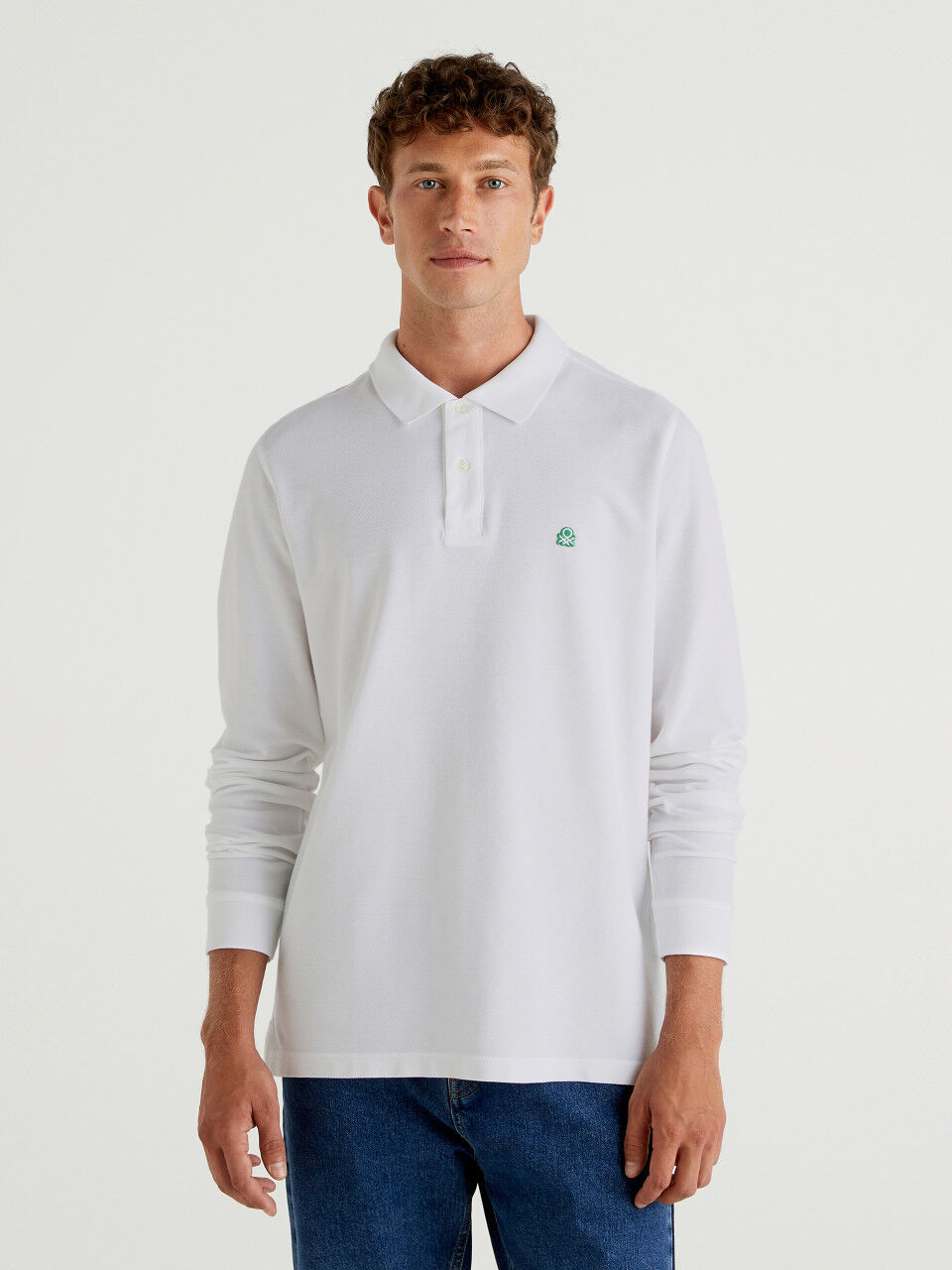 polo white long sleeve shirt